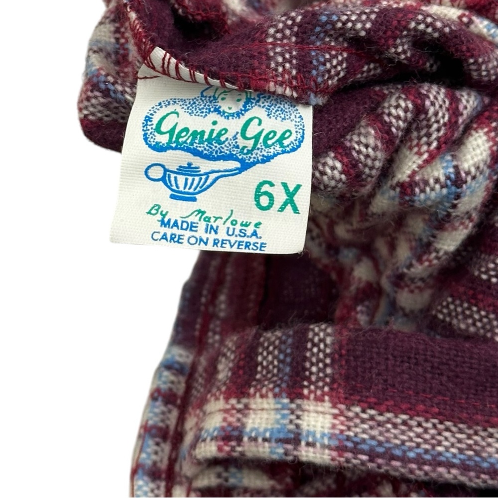 Genie Gee Vintage Plaid Dress - Girls Size 6/6x - Picture 2 of 6